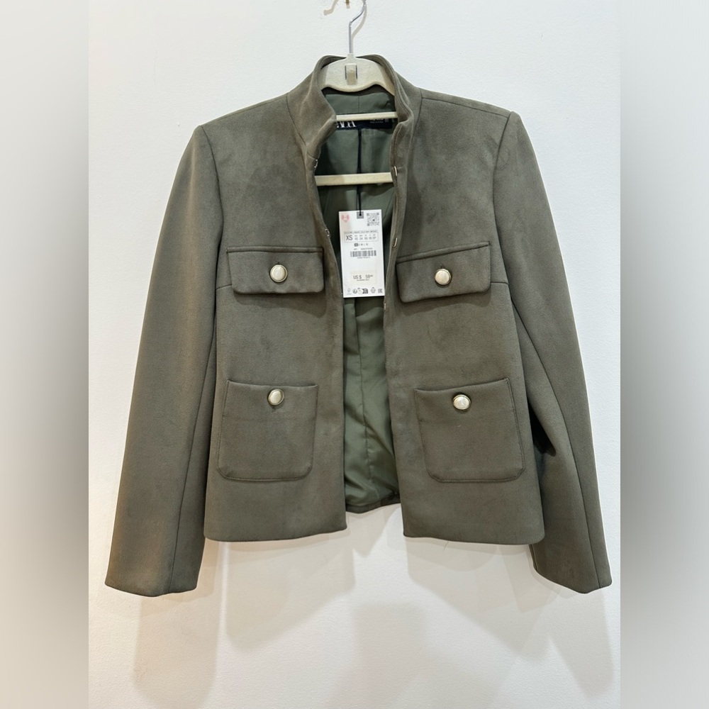 NWT Suede Hunter Green Jacket